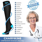 CHARMKING Compression Socks for Women & Men Circulation 15-20 mmHg is Best - Image 6