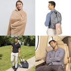 BlueHills Travel Blanket Pillow Rolled Premium Soft Plush Airplane Throw - Image 2