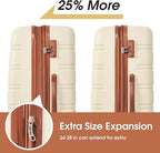 Merax Luggage sets of 3 Piece Carry on Luggage Airline Approved, Hard Case - Image 2