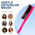 Giorgio GION2R Neon Red 6.25 inch Gentle Touch Detangler Hair Brush for Men Women & Kids. Soft Bristles for Sensitive Scalp. Wet and Dry for all Hair Types. Scalp Massager Brush Stimulate Hair Growth