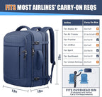 Travel Laptop Backpack, Expandable 40-50L Travel Backpack, 17.3 Inch Carry on - Image 6