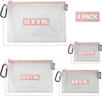 GOBAGS Air Production Multi‑Size Clear Zipper Pouch – Cable Organizer & Travel - Image 3