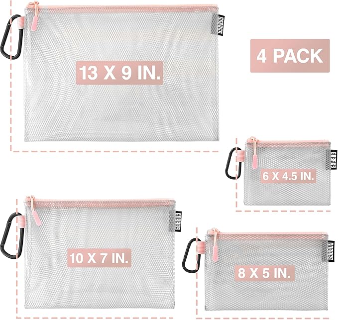 GOBAGS Air Production Multi‑Size Clear Zipper Pouch – Cable Organizer & Travel - Image 3