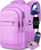 Lapsouno Large Laptop Backpack, Travel Laptop Backpack, 17.3 Inch Carry on - Image 8