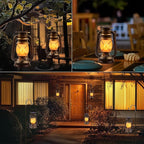 Solar Lanterns Outdoor Waterproof, 2 Pack Bronze Vintage Lanterns - Image 7