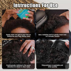 Curling Twisted Hair Brush, 1pc Twist Styler Brush Washable Hair Sponge Brush Afro Braid Dreadlocks Comb for Home and Salon Use Black