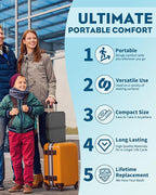 Gel Travel Seat Cushion, Portable Airplane Seat Cushion, 14.5" x 10.5" Thick & - Image 2