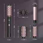 SKIMI 110,000 RPM Brushless Motor Hair Dryer Brush - 5 Muti-Styler for Fast Drying, Curling, Volumizing & Straightening | High-Speed Hot Air Brush for All Hair Types (Black & Blush Rose)