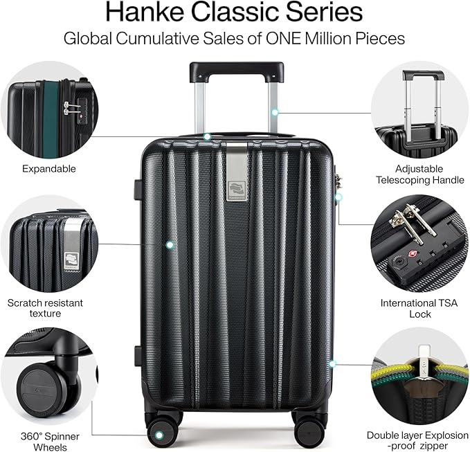 Hanke 29 Inch Expandable Checked Luggage Lightweight PC Hard Shell Luggage - Image 5