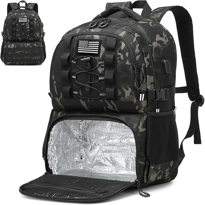 Laptop Lunch Backpack for Men - 40L Large Capacity Work Backpack by BISKLNDN