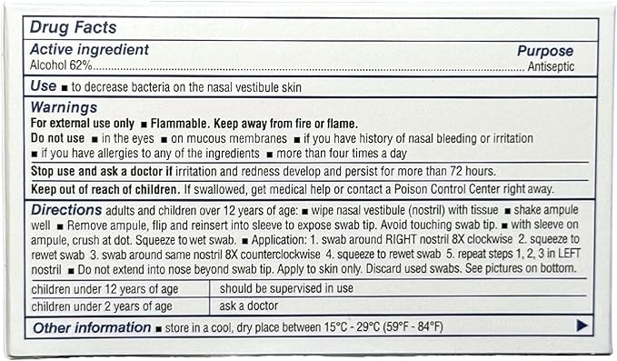 Nozin® Nasal Sanitizer® Antiseptic Popswab® Ampules 10ct Pack | Kills 99.99% of - Image 9