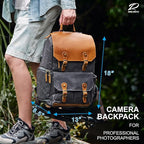 Padwa Lifestyle Black Gray Camera Backpack - Image 6