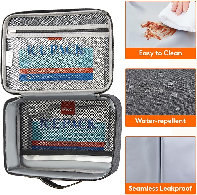 Lifewit Freezable Lunch Box, Insulated Reusable Lunch Bag - Image 4