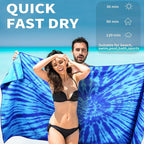 2 Pack Lightweight Thin Beach Towel Oversized 71"x32" Big Extra Large - Image 3