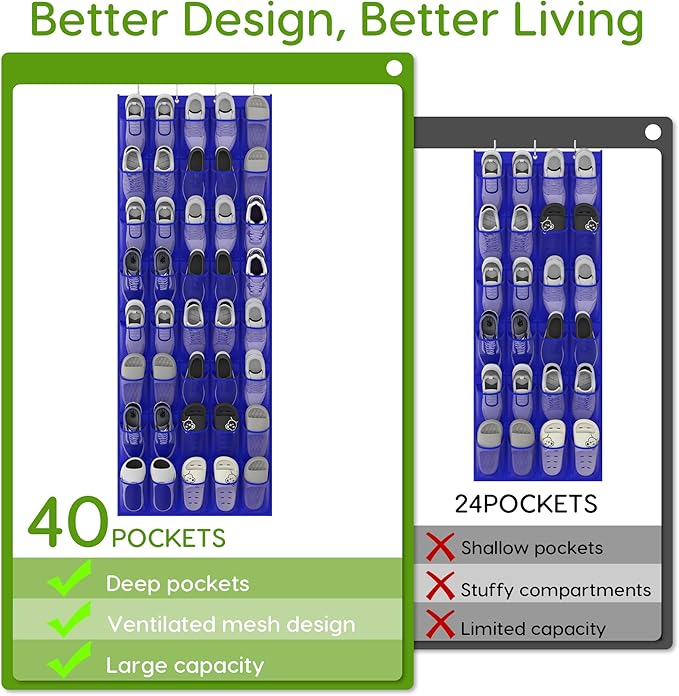 Unjumbly Over the Door Shoe Organizer - Image 5