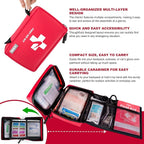 Compact First Aid Kit 300 PCS – Small Waterproof Emergency Medical Kit - Image 2