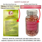 Amazing Shine Collagen Skin Oil Capsules, Topical Use Only, Single Use Twist Off Capsules, External Skin Oil, 90 Capsules