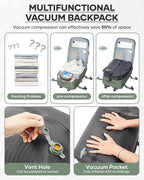 Vacuum Backpack Travel With Pump, Mochila De Viaje Compresion Al Vacio - Image 3