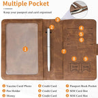 TIGARI Passport Holder for Travel Women Men, PU Leather Waterproof RFID - Image 3