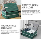 Hanke 24 Inch Checked Luggage Front Opening Rolling Suitcase Hard Sided Luggage - Image 5