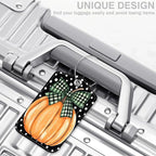 2 Pcs Pumpkin with Checkered Bow Luggage Tags - Image 5