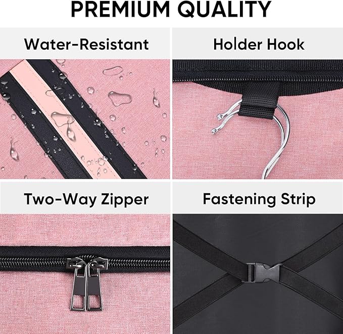BALEINE Foldable Garment Bags For Travel, Carry On Garment Bags for Hanging - Image 2