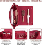 BAREFOOT CARIBOU Hair Tools Travel Bag and Heat Resistant Mat for Flat Irons, Straighteners, Curling Iron, and Haircare Accessories, 2-in-1 design, with Interior Pockets, Portable Organizer