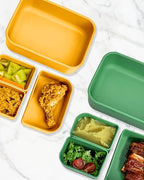 Platinum Silicone Bento Lunch Box Set of 2 – 3 Compartments, Microwave & - Image 7