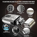 Professional Cordless Mens Hair Clippers & Beard Trimmer and Electric Shavers Kits & Sets,Metal Hair Clippers Cutting Grooming Kit with Long Battery Life for Family Barber Use (Gray)