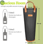 Tirrinia Single Wine Carrier Tote, Insulated Wine Cooler Bag - Image 2
