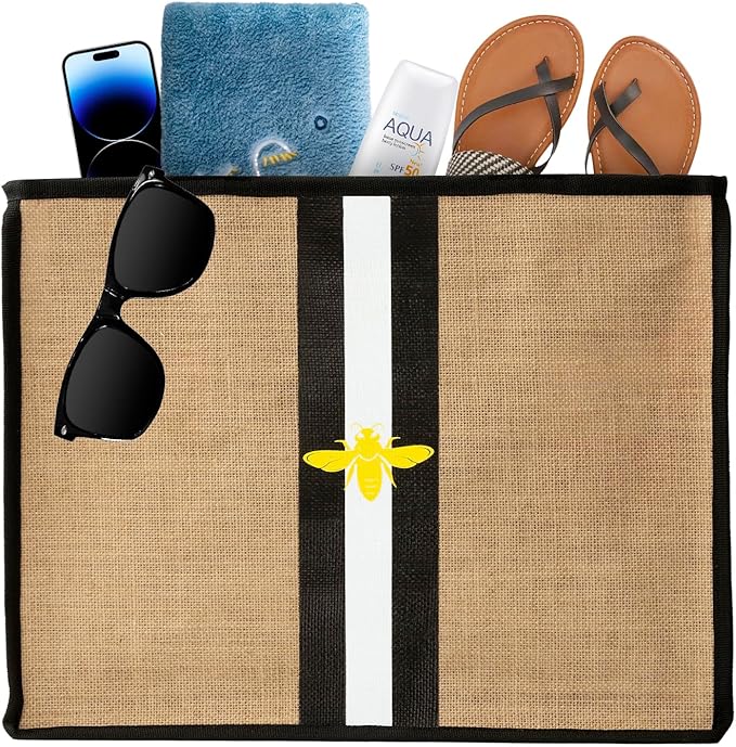 Large Beach Bag Jute Woven Tote - Image 6