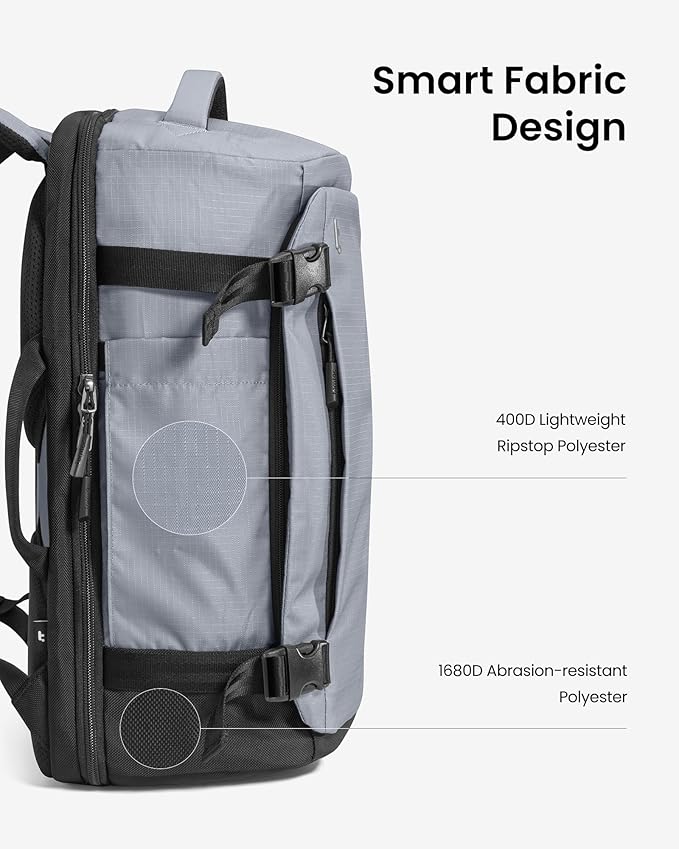 tomtoc Travel Backpack 28L, TSA Friendly Flight Approved Carry-on Luggage Hand - Image 8