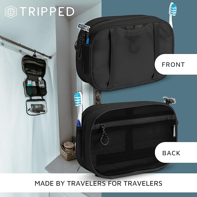 Toiletry Bag Kit Set: Hanging Travel Toiletry Bag + 311 TSA Cosmetic Liquid Bag - Image 9