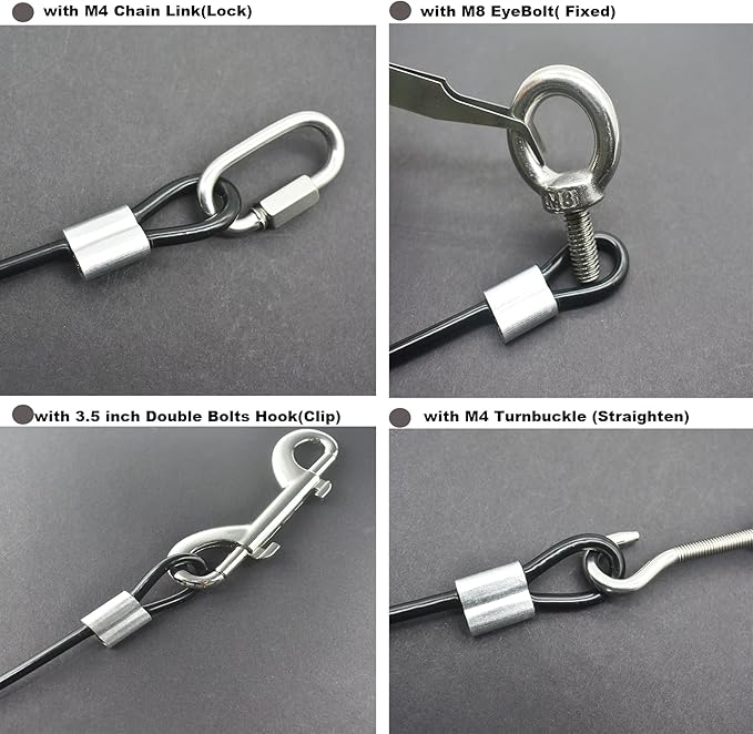 10 Pcs 5mm Wire 12 inch Vinyl Coated Stainless Steel Cable - Image 5
