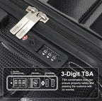 Hardshell Luggage Sets 3 Piece ABS+PC Travel Suitcase Hard Sided Luggage - Image 2