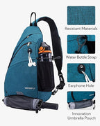 WATERFLY Large Crossbody Sling Bag: Over Shoulder Backpack Daypack Casual Cross - Image 4