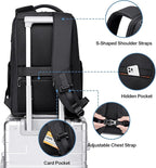 FENRUIEN Business Backpack for Men, Water Resistant Tech Backpack - Image 5