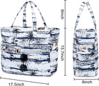 LEDAOU Large Beach Tote Bag Women Waterproof Sandproof Zipper Beach Tote Bag - Image 9