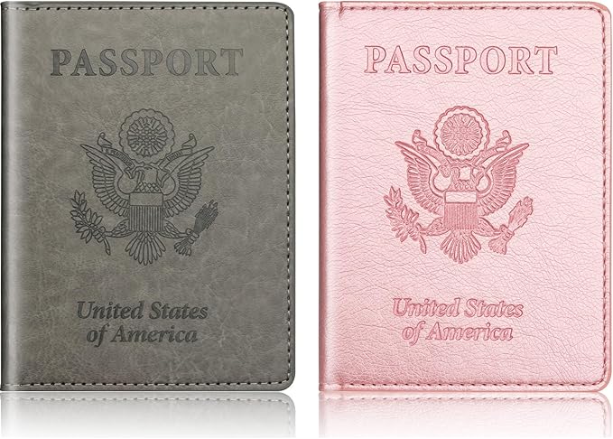 Rose Gold & Gray Passport Holder - Image 8