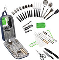30 Pcs Camp Cooking Utensil Set & Outdoor Kitchen Gear Cookware Kit, Portable by Life+2+Go