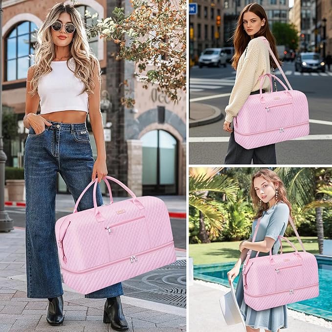 Weekender Bag for Women, Travel Duffel Bag Carry On Overnight Bag - Image 6