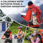 24oz Collapsible Water Bottles 2pcs, Food grade BPA Free Reusable Foldable - Image 7