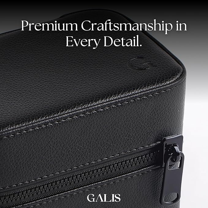 Galis Luxury Watch Case for Men High End Portable 2-Slot Watch Holder and Watch - Image 7