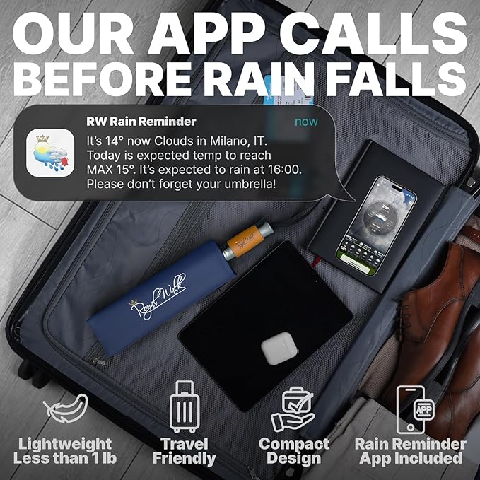 Royal Walk Windproof Folding Travel Umbrella Compact and Strong Luxurious Real - Image 5