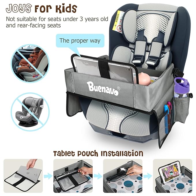 Car Seat Organizer Kids Travel Tray - Image 6