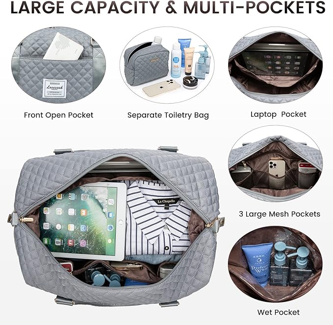 LOVEVOOK Travel Duffle Bag, Weekender Bags - Image 3