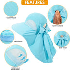 Womens Sun Hat UV Protection, Foldable Waterproof Wide Brim Bucket Hats - Image 6
