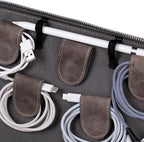 Medicine Handmade Leather Cable Organizer Bag – Full-Grain Leather Travel Tech - Image 7