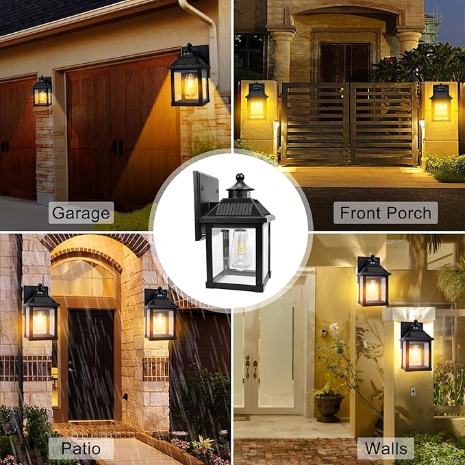 Solar Wall Lights Outdoor, Dusk to Dawn Motion Sensor Lights Waterproof - Image 6