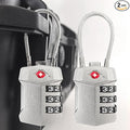 2 Pack TSA Approved Travel Luggage Locks, Cable Combination Lock, 3 Digit by LAFENLIN-HardCaseLock